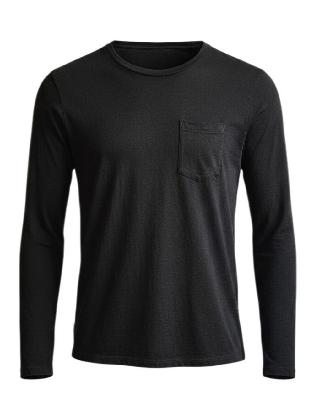Icebreaker Lightweight Black Merino Wool Long Sleeve Crewneck w Pocket women's S